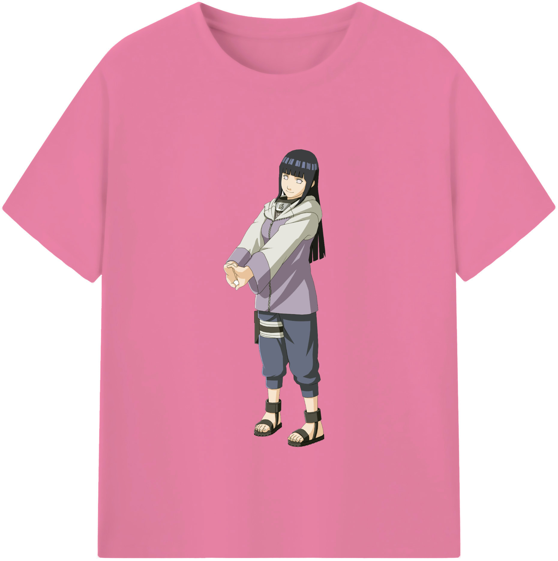 （画像用） NARUTO -ナルト- 日向ヒナタ Hyūga Hinata 綿100％半袖Tシャツ（フロントプリント）